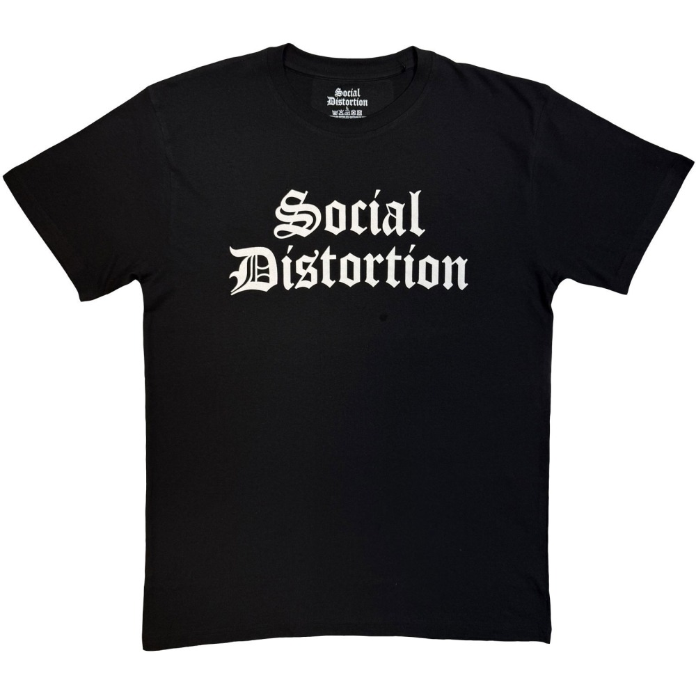 Social Distortion - Logo Mono Mens Tshirt - Black/White